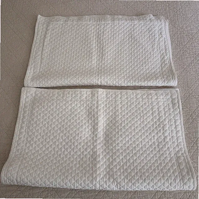 2 Lamont Home White Standard Shams Matelasse Quilted Supima Cotton Made Portugal