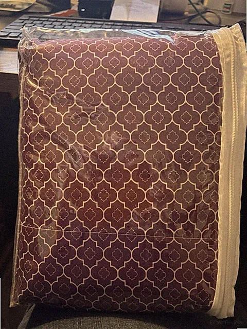 AmazonBasics Queen Cotton Blend Sheet Set Purple Floral Geometric Bedroom