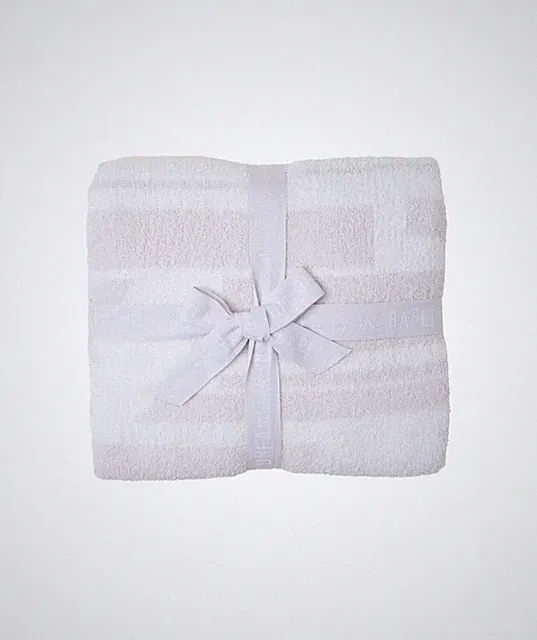 Barefoot Dreams CozyChic Geometric Blanket 45"X60" | Color: Cream-Bisque