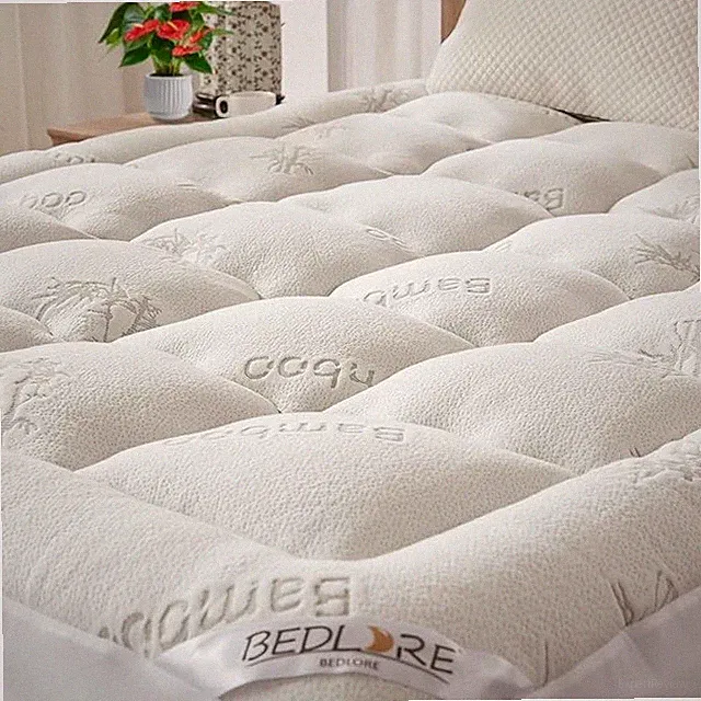BEDLORE Queen Mattress Topper Viscose Derived from Bamboo, Thick Pillow Top
