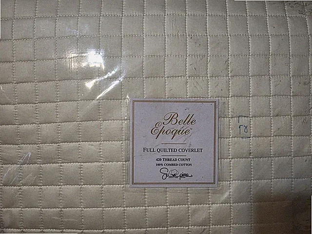 Belle Epoque 420-Thread Count Quilted Coverlet, Full, Champagne