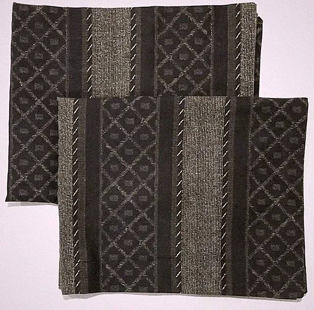 Black Gray Striped Geometric Pillowcases STANDARD Westpoint Stevens 23x29" USA