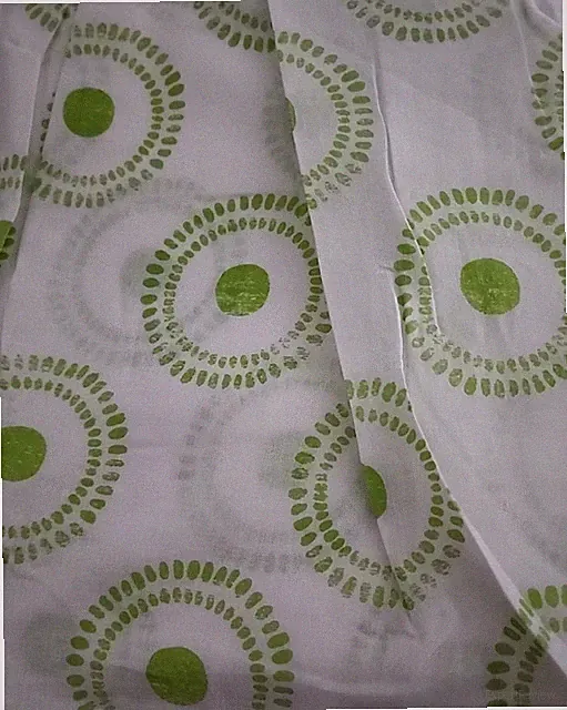 C&F Enterprise ~ Geometric Circle Design ~ KING ~ 78" x 80" Bed Skirt ~ 18" Drop
