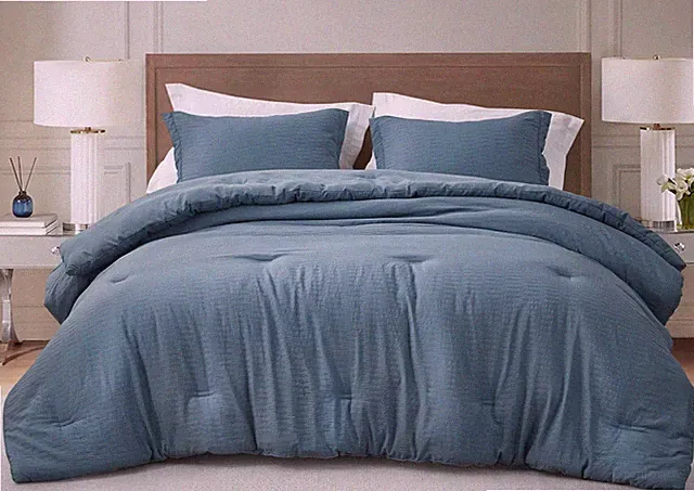 Chezmoi Collection Calvin 3-Piece Jacquard Textured Woven Comforter Bedding Set