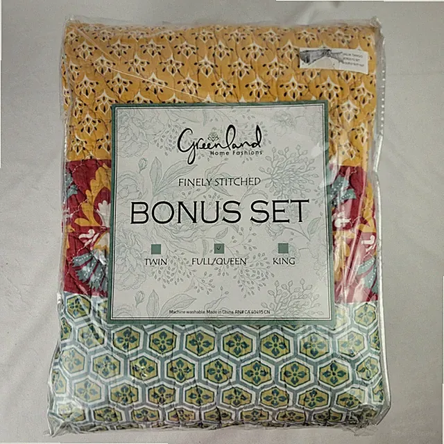 Greenland Home Fashions Dahlia Tango Bonus Quilt Set Full Queen Multicolor Boho