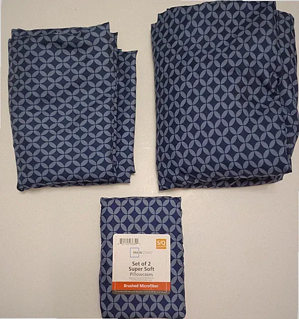 Mainstays Twin/TXL Sheet Set Fitted Flat & 2 Pillowcases Geometric Microsoft New
