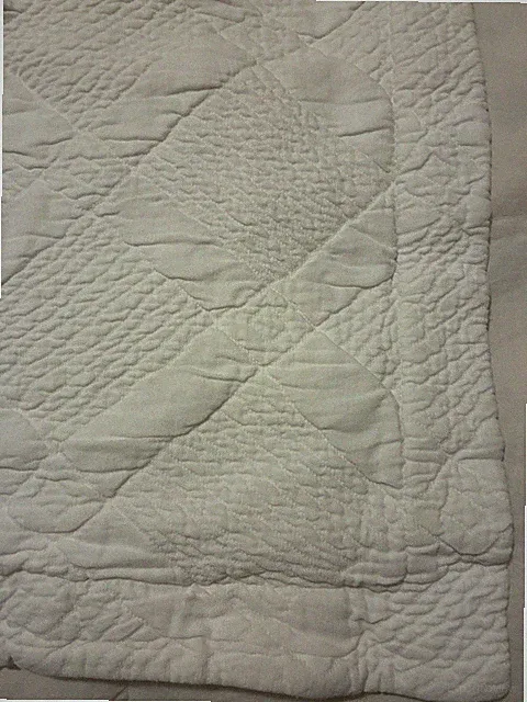 MATELASSE Shams KING Geometric White COTTON Portugal Diamond Quilted PAIR