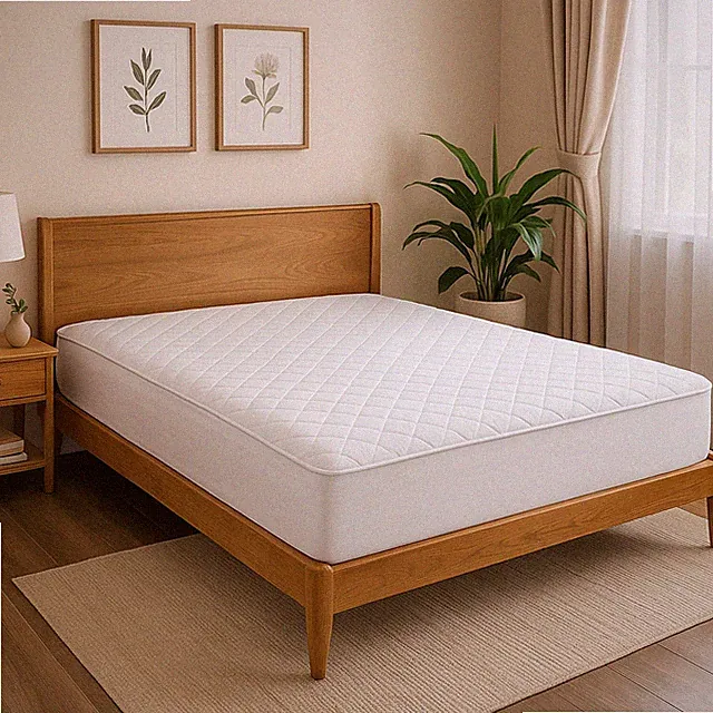 Mattress Protector Quilted Cover Fitted Bedding White WaterProof 20" Deep Pocket
