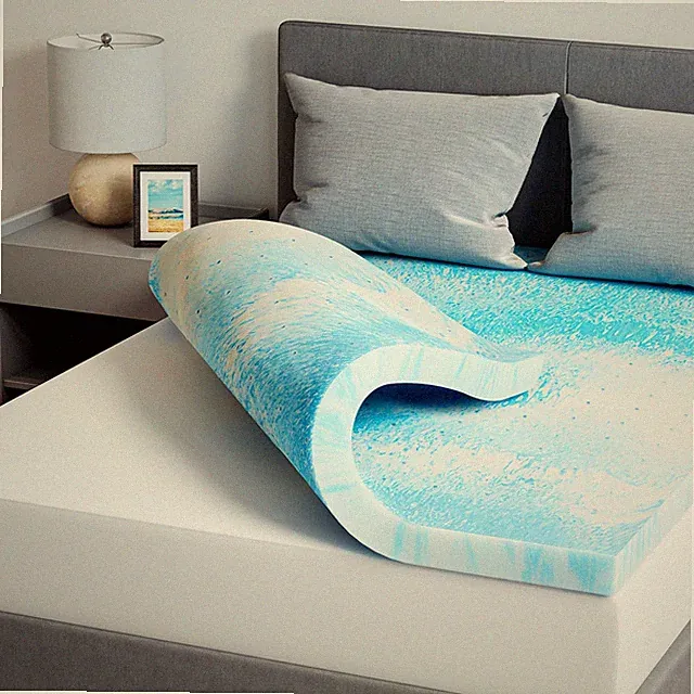 Queen Memory Foam Mattress Topper 3 Inch, Cooling Gel Infused, Ventilated Pre...
