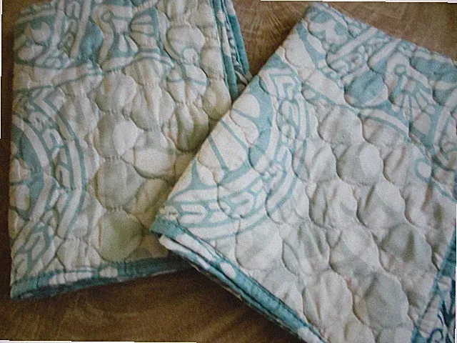 quilted pillow shams by VC NY geometric pattern