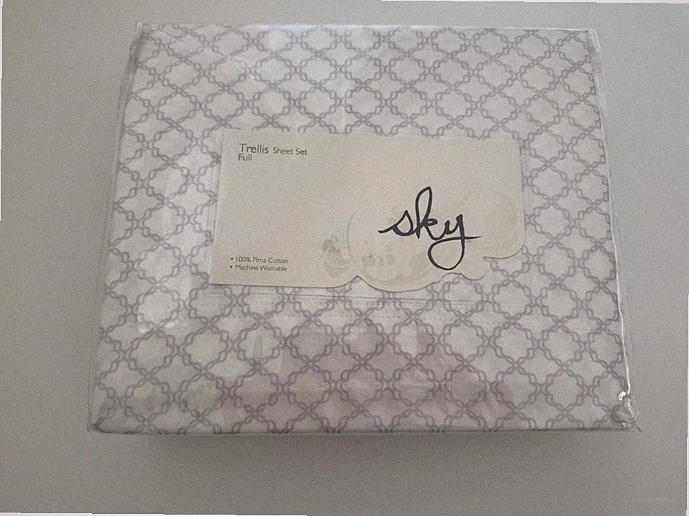 Sky Exclusive Trellis Orchid Purple Geometric 4 PC Full Sheet Set