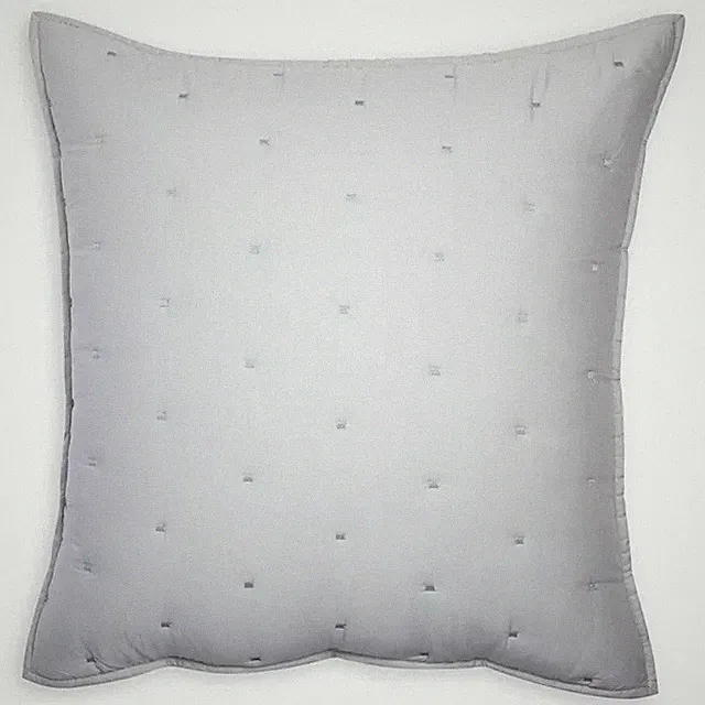 SKY TUFTED QUILTED EURO SHAMS GRAY SET OF 2
