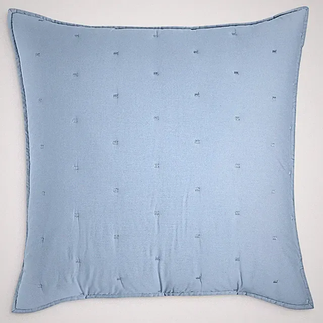 SKY TUFTED QUILTED EURO SHAMS LIGHT BLUE SET OF 2